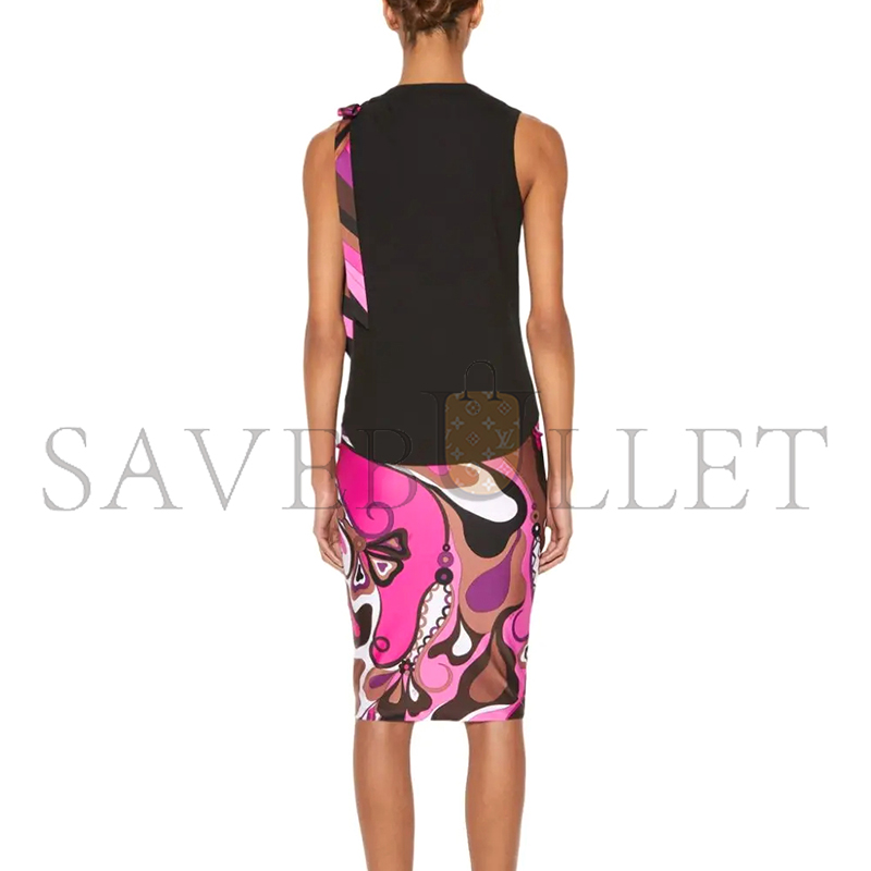 PUCCI EMILIO COTTON TANK TOP IN BLACK 4UTP204U982999
